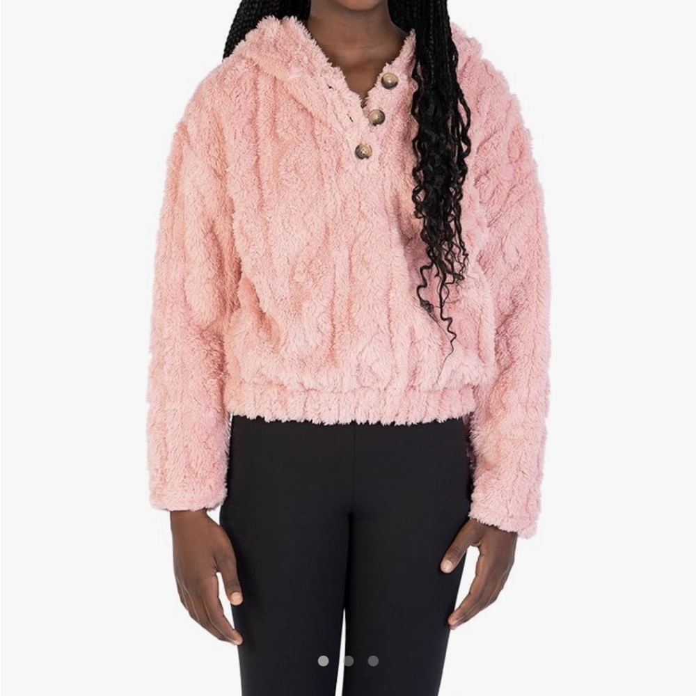 Speechless Girls' Long Sleeve Plush Hoodie‎ (size large )
